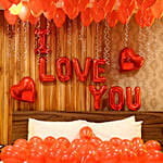 Romantic Red Themed Love You Balloon Decorations