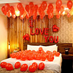 Romantic Red Themed Love You Balloon Decorations