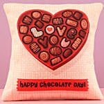 Happy Chocolate Day Greetings Cushion