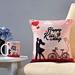 Happy Kiss Day Mug & Cushion Combo