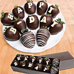 Birthday Belgian Dark Chocolate Strawberries