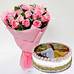 Light Pink Roses & Vanilla Cake