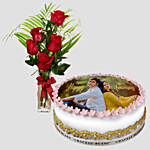 Red Roses & Vanilla Cake
