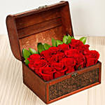 Roses Treasure Box & Chocolate Cake- 2 Kg