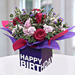 Birthday Flowers with Dairy Milk Fruit n Nut