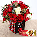 Romantic Flowers with Toblerone Chocolates