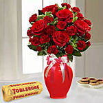 Sweethearts Bouquet with Toblerone Chocolates