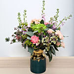 Carnations N Roses in a Vase