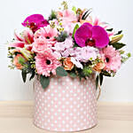 Pink and Peach Mixed Flowers Arrangement