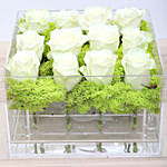 White Roses in Acrylic Base