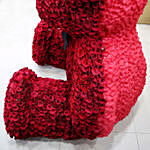 دبدوب أحمر كبير مصمم من 2500 وردة حمراء مذهلة بارتفاع 5 أقدام