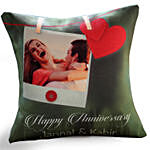 Hearts Anniversary Cushion with Butterscotch Cake
