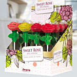 Rose Shaped Jelly Lollipops 16 Pcs