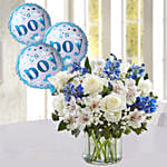 It's Boy Balloons & Flower Vase