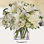Serene White Flower Vase