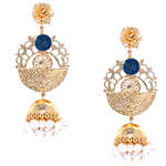 Gold Plated Artificial Stones Jhumkas