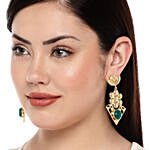 Gold Toned Contemporary Drop Earrings