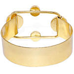 Metallic Gold Toned Interlock Bracelet