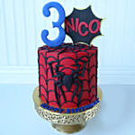 Spiderman Themed Red Velvet Cake