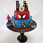 2 Tier Red Velvet Spiderman Cake