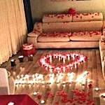 Romantic Decor Of Balloons and Candles