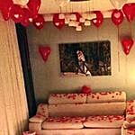 Romantic Decor Of Balloons and Candles