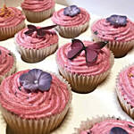 Pink Splash Vanilla Cupcakes 6 Pcs