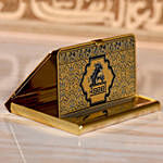 Gold Metal and Wood Card Holder
