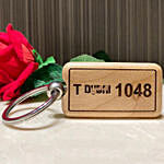 Wooden Keychain Personalised With Car Details