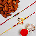 Om And Kid Rakhi With Almonds