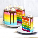 Belgian Choco Vanilla Rainbow Cake