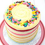 Buttercream Vanilla Rainbow Cake