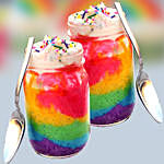 Delicious Vanilla Rainbow Jar Cake
