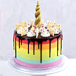 Unicorn Horn Vanilla Rainbow Cake