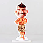 Personalised Bodybuilder Caricature with Fudge Cake