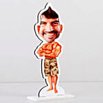 Personalised Bodybuilder Caricature with Fudge Cake