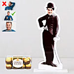 Personalised Caricature Charlie Chaplin with Ferrero Rocher