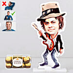 Personalised Cowboy Caricature with Chocolates