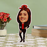 Personalised Woman Caricature with Fudge Cake