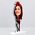 Personalised Woman Caricature with Fudge Cake