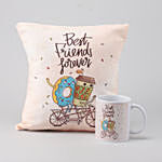 Best Friends Forever Cushion & Mug
