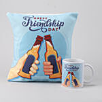 Cheers Friendship Day Cushion & Mug