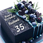 Birthday Blueberry Square Cake