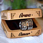 Personalised Engraved Photo Box With Rings