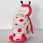 Ladybug Soft Toy with Baby Blanket