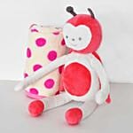 Ladybug Soft Toy with Baby Blanket