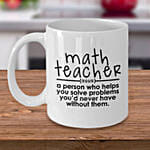 Thank You Maths Teacher Mug