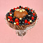 Breakable Chocolate Dome Surprise Dessert With Fresh Exotic Fruits