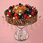 Breakable Chocolate Dome Surprise Dessert With Fresh Exotic Fruits