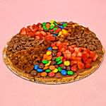 Chocolate Pizza With Lavish Nutella Covered Cookie Base